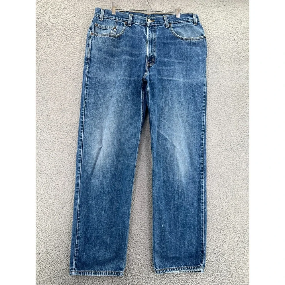 Vintage 90's Levi's Relaxed Straight Leg Jeans Men's Size 36x31 Blue‎ READ